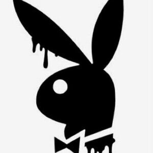 dripping playboy bunny vinyl decal sticker black 5"